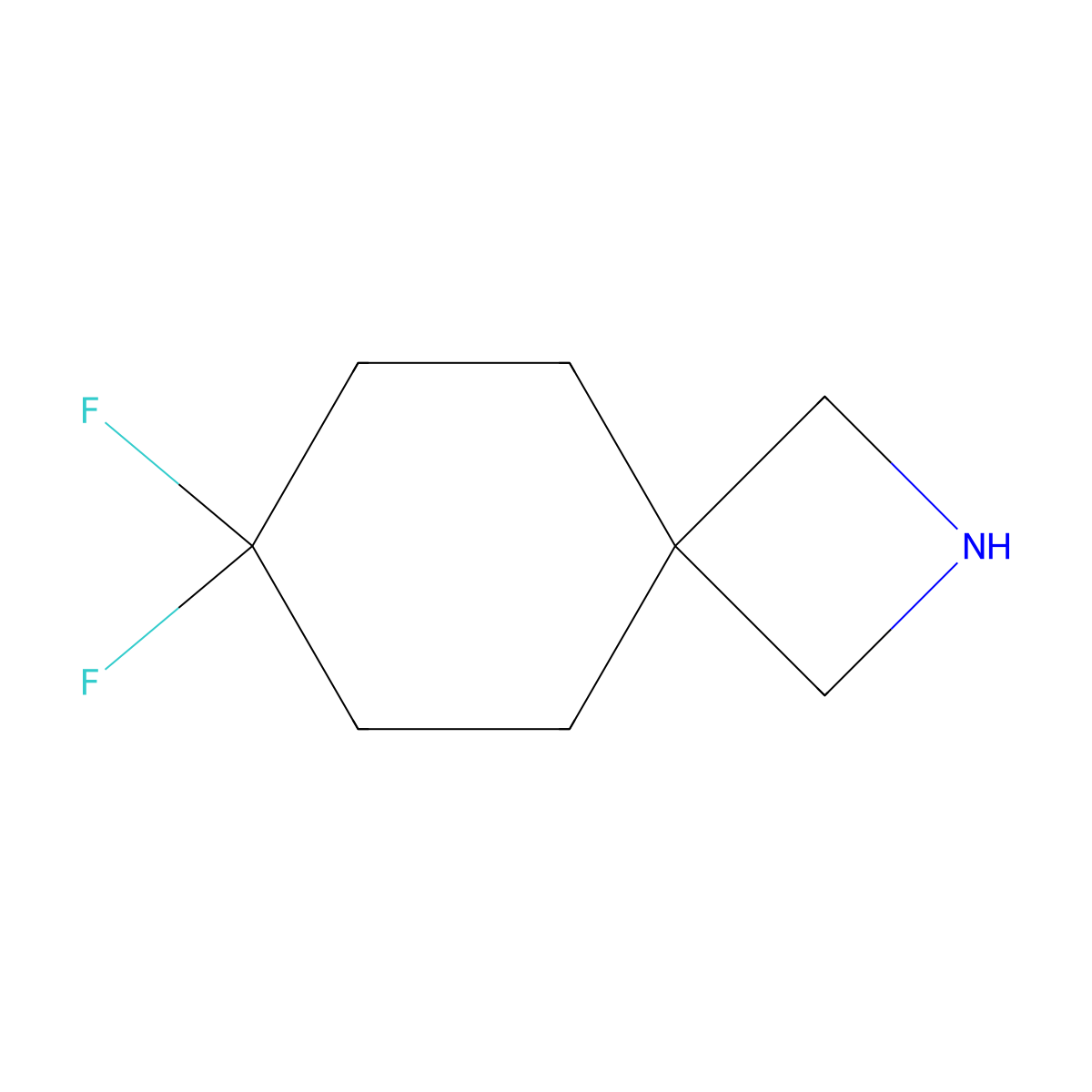7,7-Difluoro-2-azaspiro(3.5)nonane molecular structure, CAS 2169167-41-1