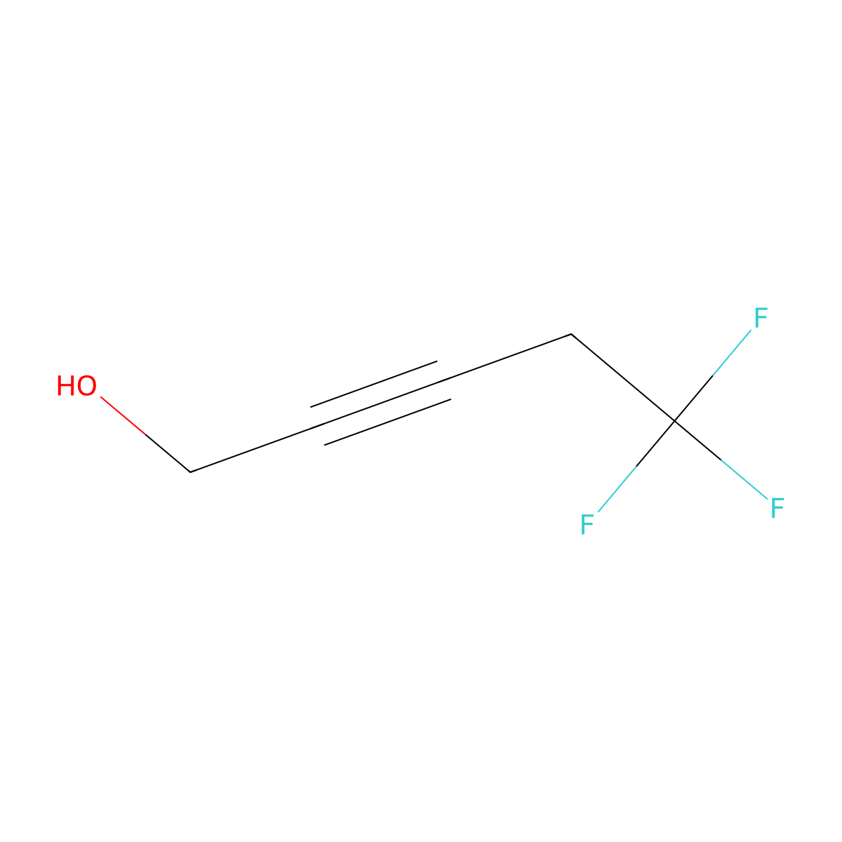 5,5,5-Trifluoropent-2-yn-1-ol molecular structure, CAS 2169175-76-0