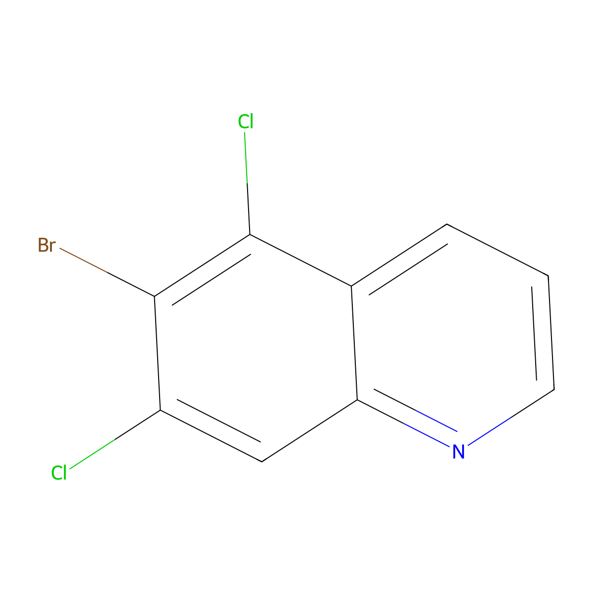 6-Bromo-5,7-dichloroquinoline molecular structure, CAS 2169178-51-0