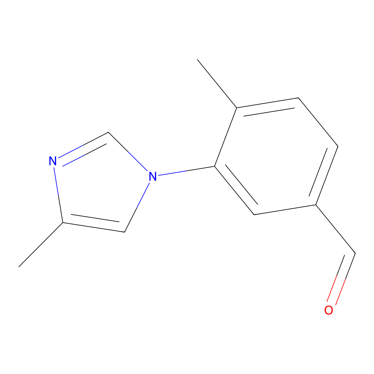 4-methyl-3-(4-methyl-1H-imidazol-1-yl)benzaldehyde molecular structure, CAS 2169191-01-7