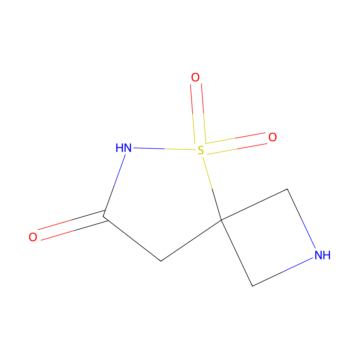 5lambda6-Thia-2,6-diazaspiro[3.4]octane-5,5,7-trione molecular structure, CAS 2169195-01-9