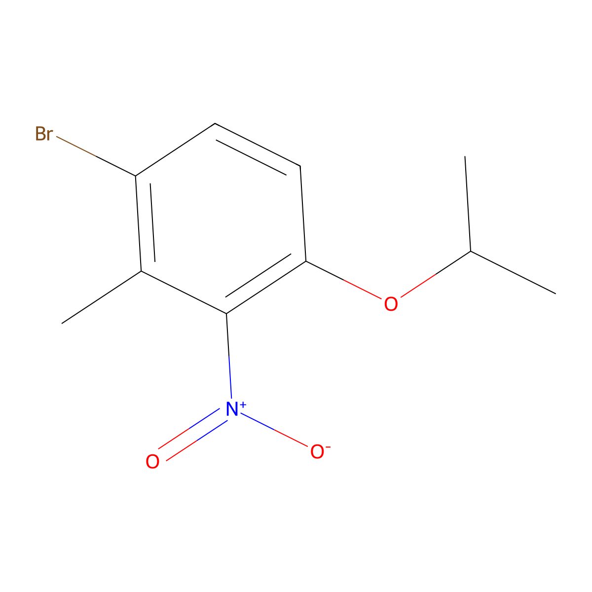 1-Bromo-4-isopropoxy-2-methyl-3-nitrobenzene molecular structure, CAS 2169195-42-8