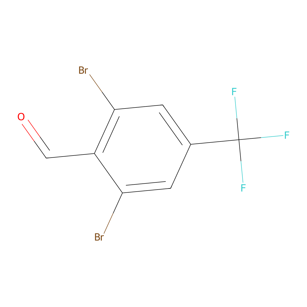 2,6-Dibromo-4-(trifluoromethyl)benZaldehyde molecular structure, CAS 2169200-97-7