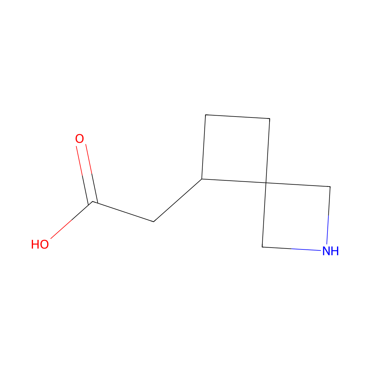 2-{2-Azaspiro[3.3]heptan-5-yl}acetic acid molecular structure, CAS 2169207-47-8