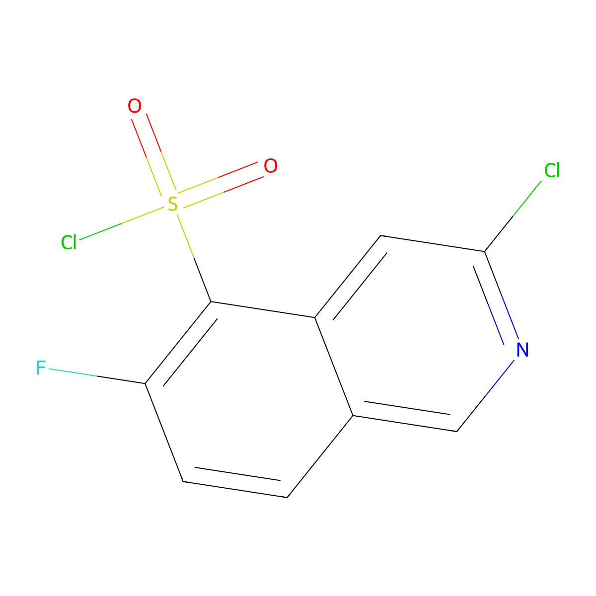 3-Chloro-6-fluoroisoquinoline-5-sulfonyl chloride molecular structure, CAS 2169207-92-3
