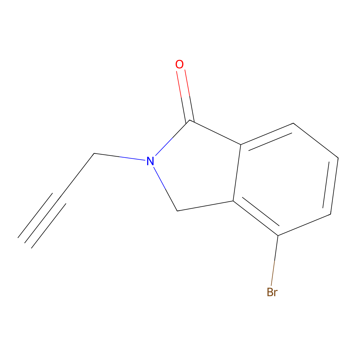 4-bromo-2-(prop-2-yn-1-yl)-2,3-dihydro-1H-isoindol-1-one molecular structure, CAS 2169208-92-6