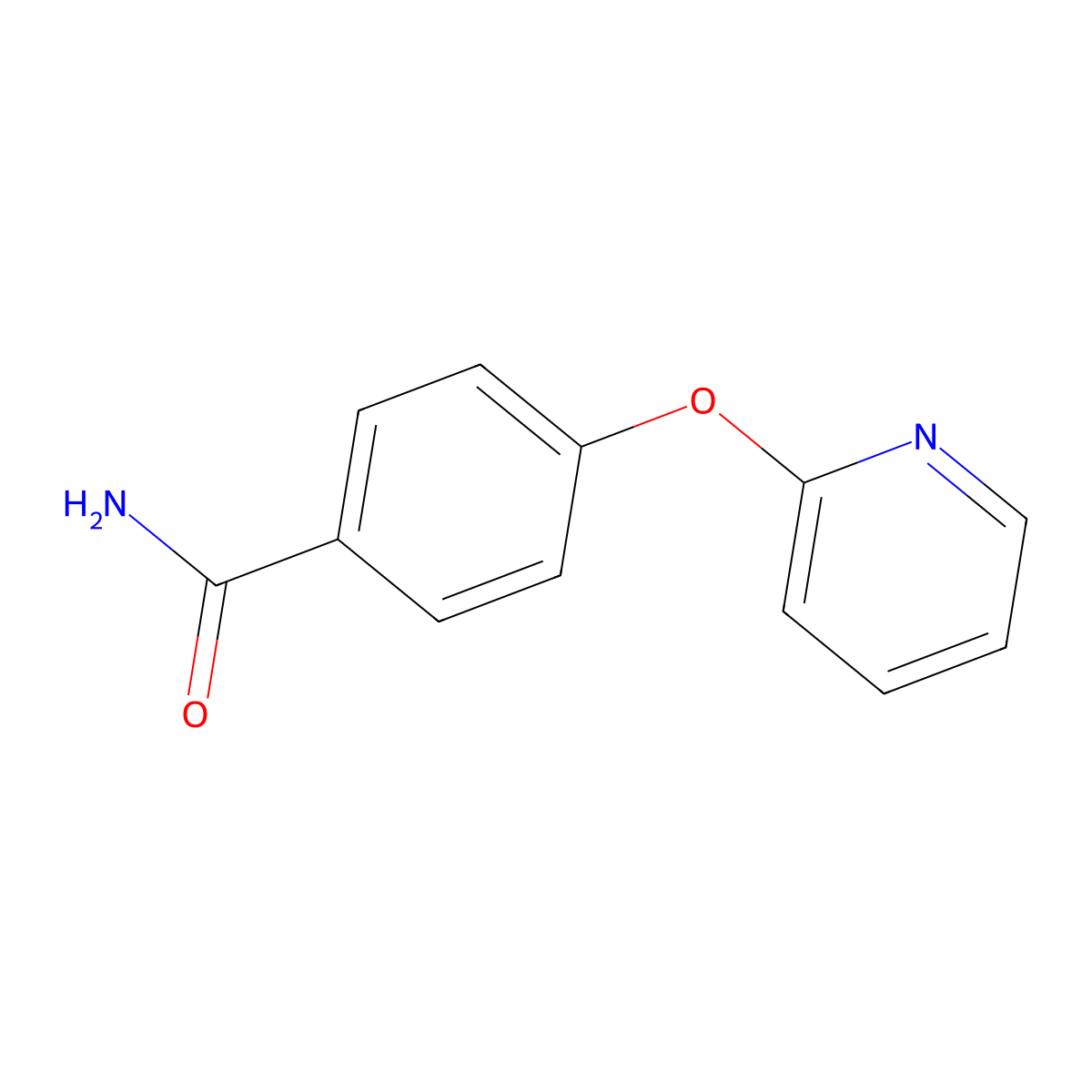 4-(Pyridin-2-yloxy)benzamide molecular structure, CAS 2169209-42-9