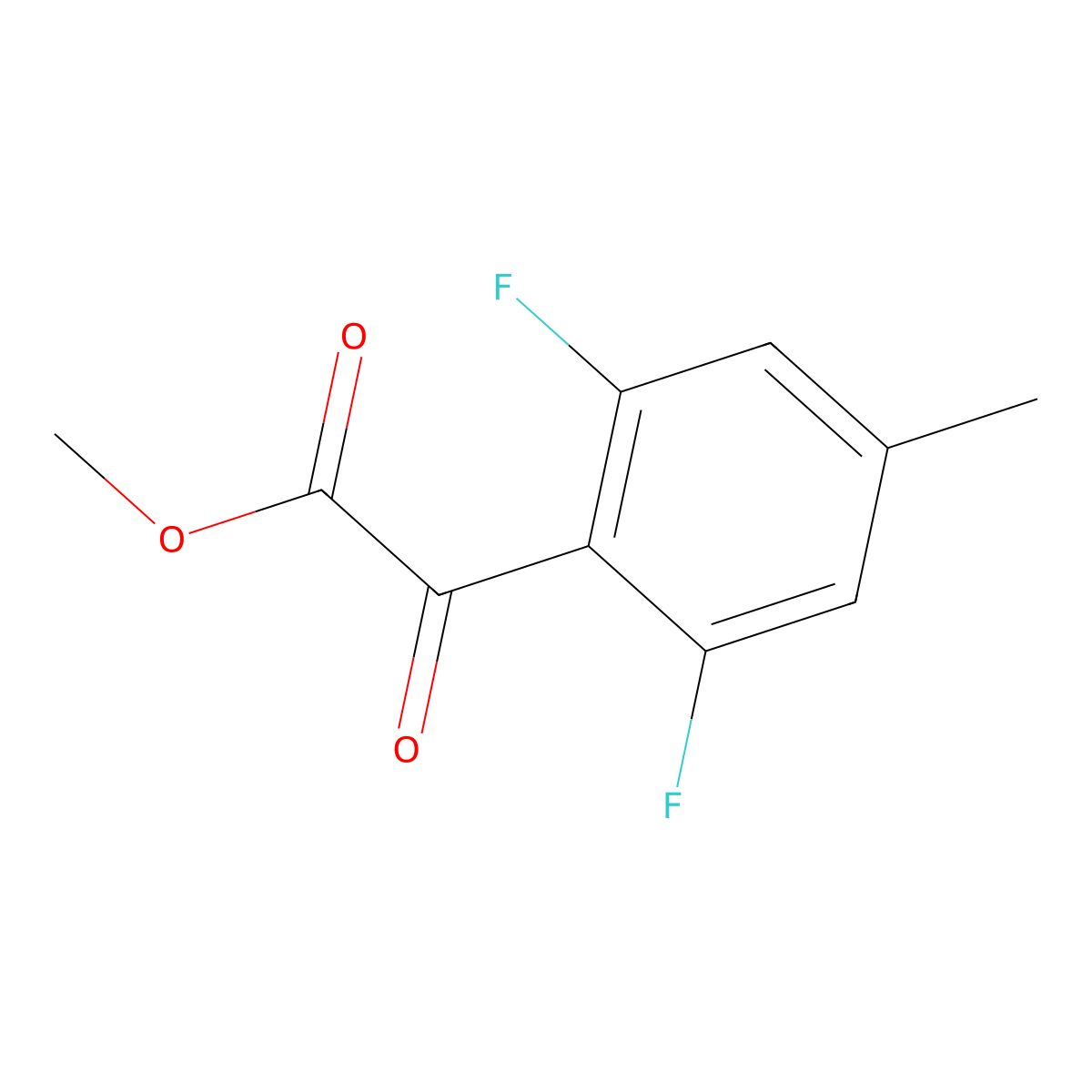 Methyl 2,6-difluoro-4-methyl-alpha-oxobenZeneacetate molecular structure, CAS 2169210-11-9