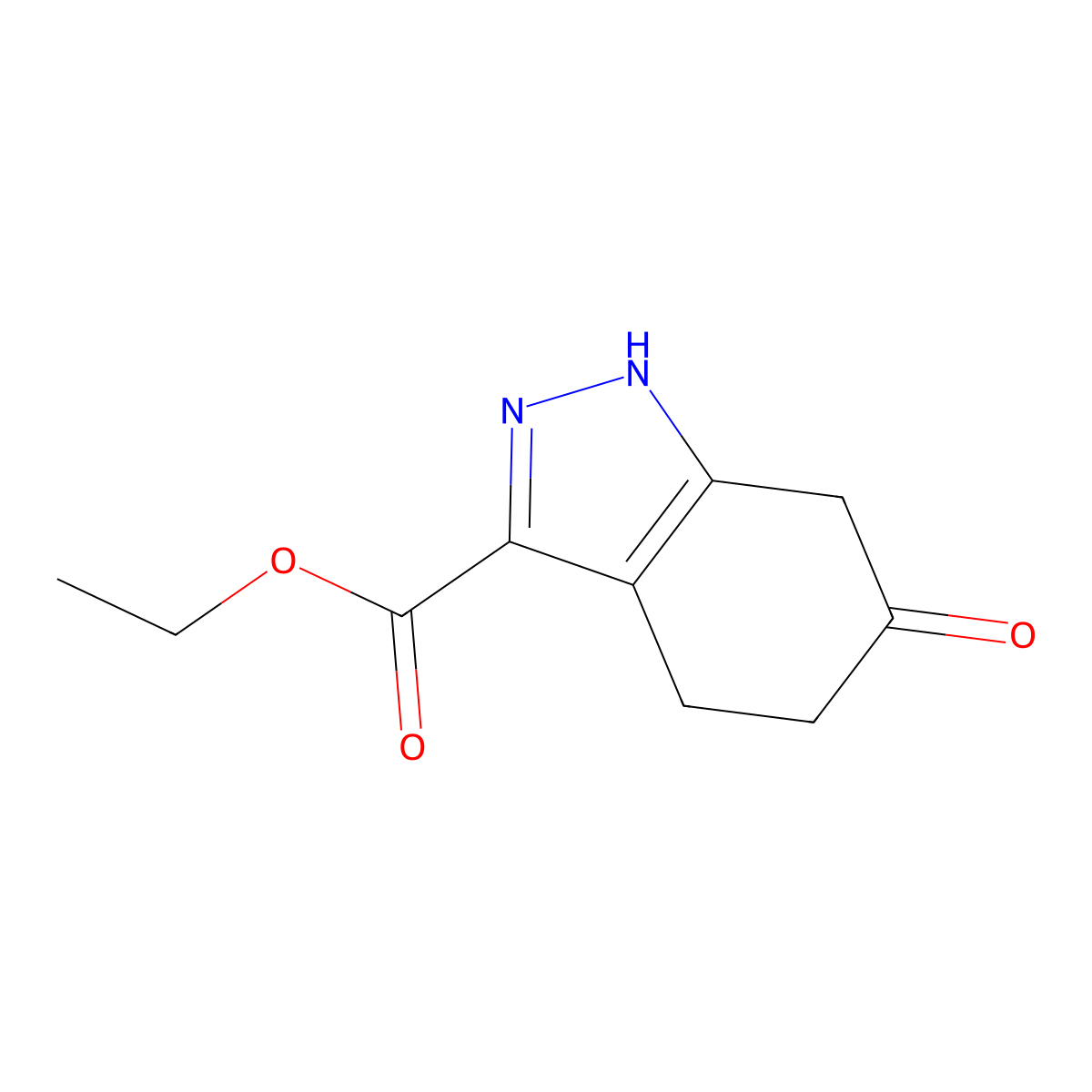 Ethyl 6-oxo-4,5,6,7-tetrahydro-1H-indazole-3-carboxylate molecular structure, CAS 2169217-84-7