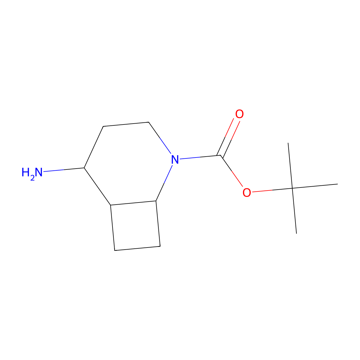 Tert-butyl 5-amino-2-azabicyclo[4.2.0]octane-2-carboxylate molecular structure, CAS 2169221-53-6