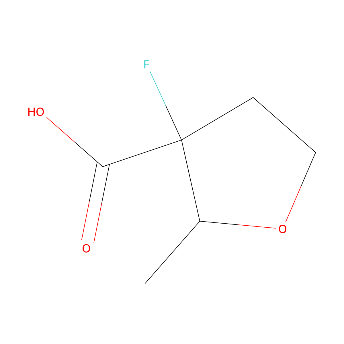 3-Fluoro-2-methyloxolane-3-carboxylic acid molecular structure, CAS 2169228-15-1