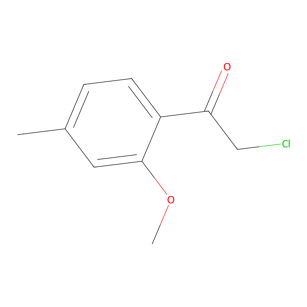 2-Chloro-1-(2-methoxy-4-methylphenyl)ethan-1-one molecular structure, CAS 2169233-78-5