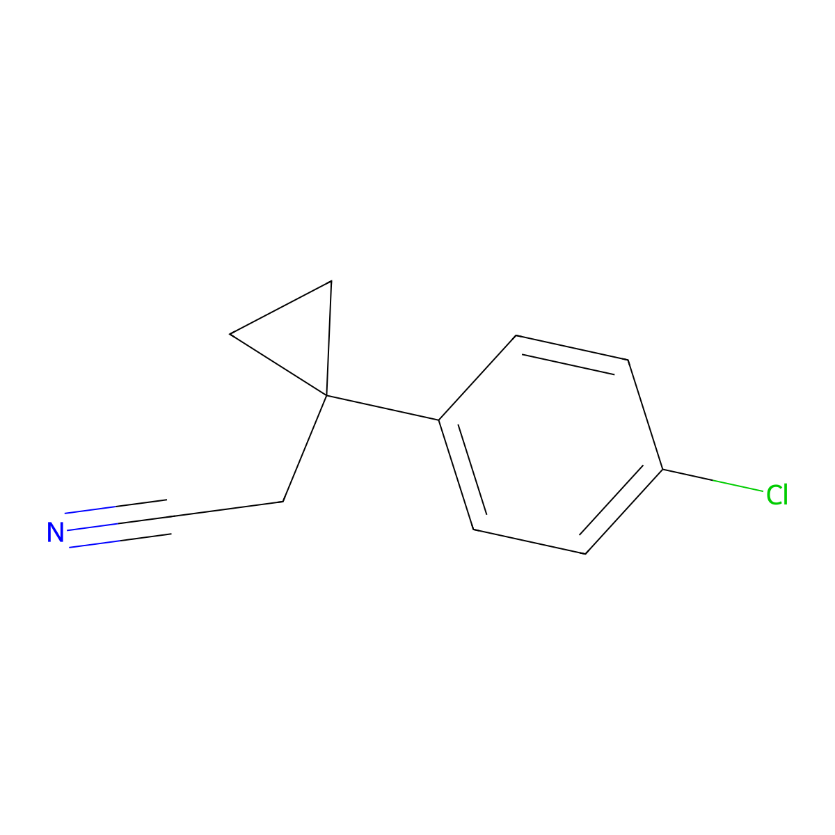 2-[1-(4-Chlorophenyl)cyclopropyl]acetonitrile molecular structure, CAS 2169244-80-6