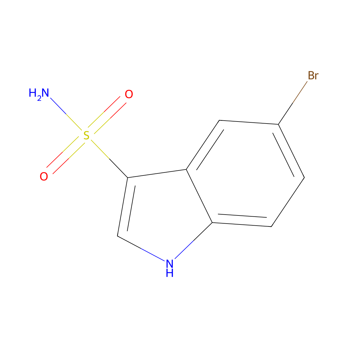 5-bromo-1H-indole-3-sulfonamide molecular structure, CAS 2169262-91-1