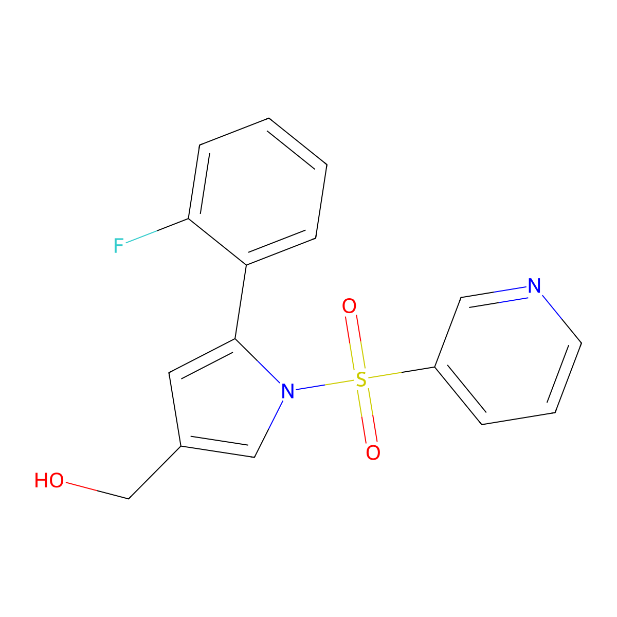 5-(2-Fluorophenyl)-1-(3-pyridinylsulfonyl)-1H-pyrrole-3-methanol molecular structure, CAS 2169271-28-5