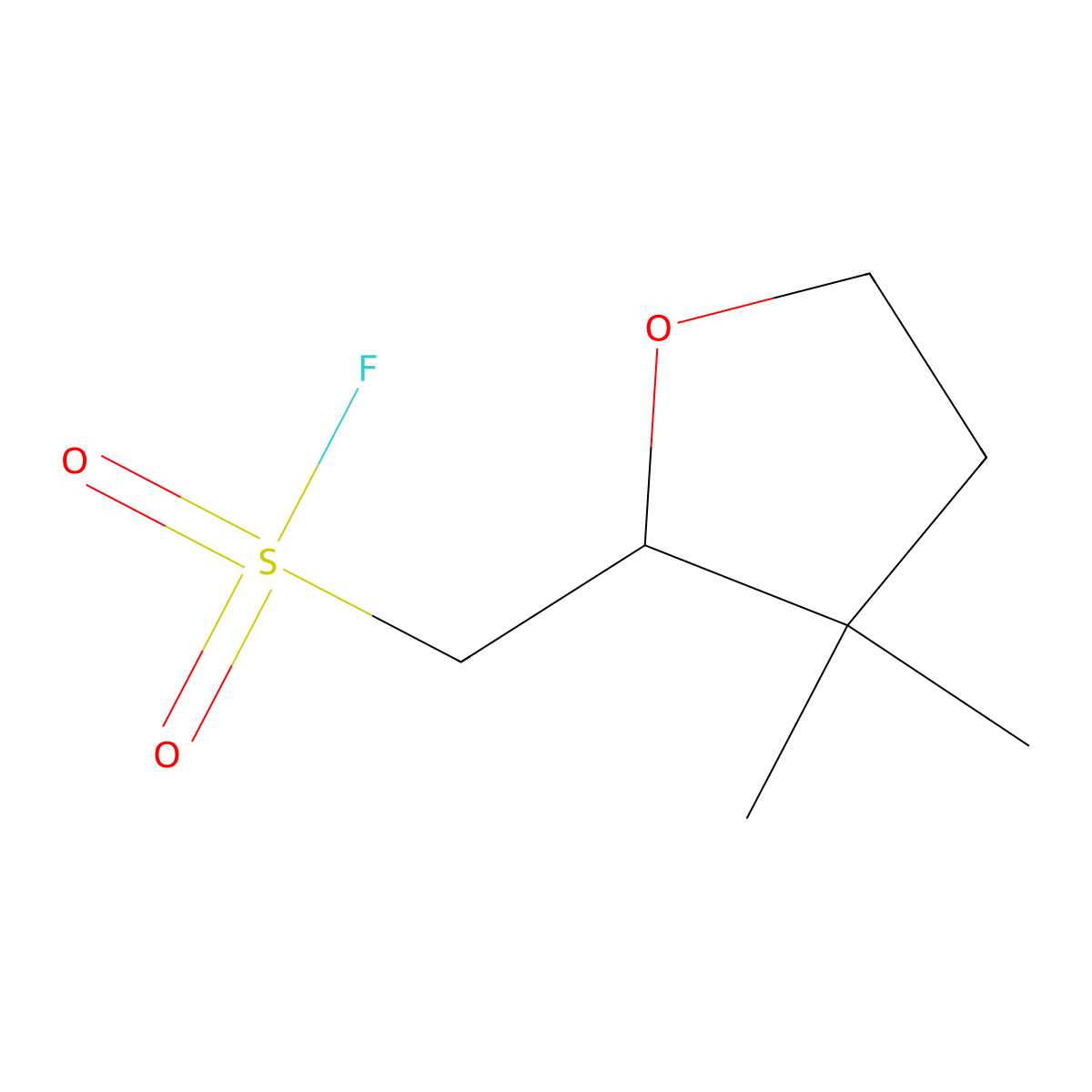 (3,3-Dimethyloxolan-2-yl)methanesulfonyl fluoride molecular structure, CAS 2169281-75-6