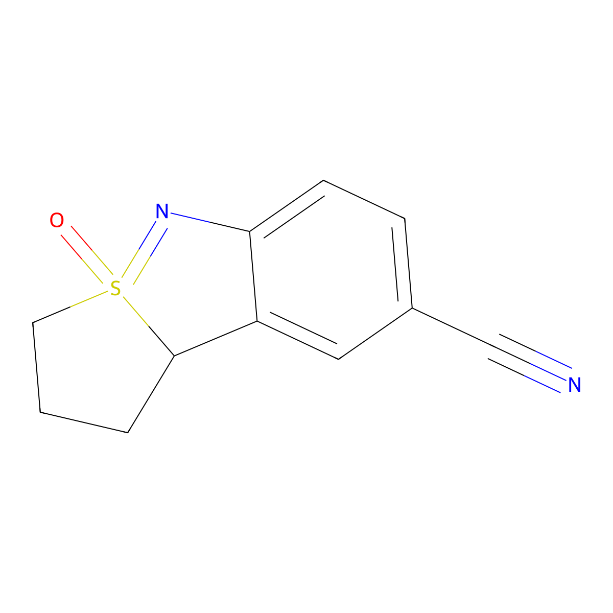 1,2,3,9B-tetrahydrobenzo[c]thieno[2,1-e]isothiazole-8-carbonitrile 4-oxide molecular structure, CAS 2169310-98-7