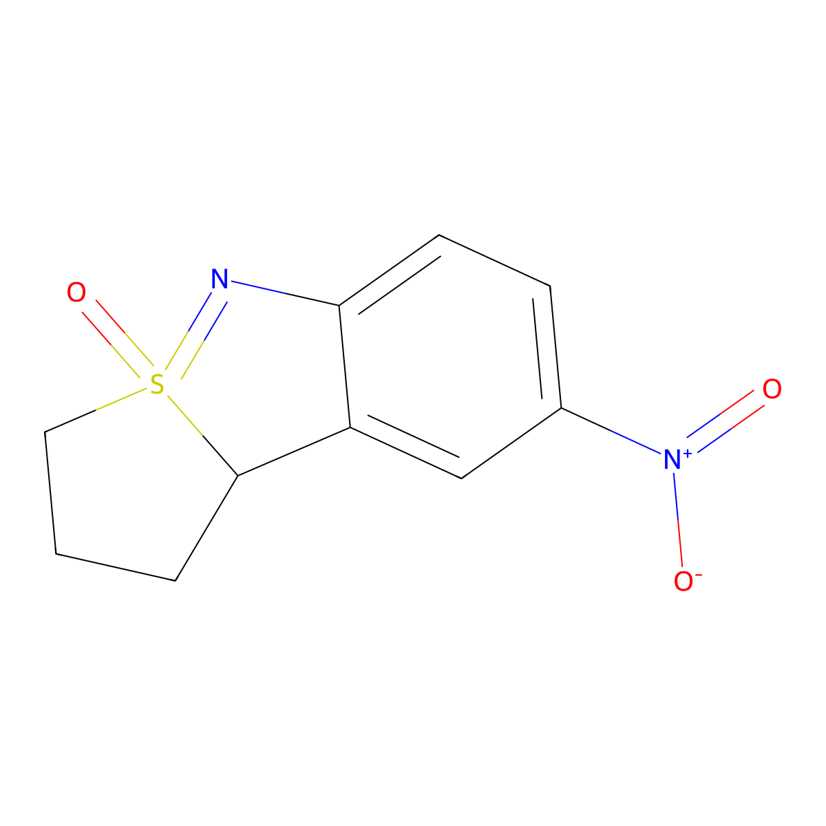8-Nitro-1,2,3,9b-tetrahydrobenzo[c]thieno[2,1-e]isothiazole 4-oxide molecular structure, CAS 2169311-00-4