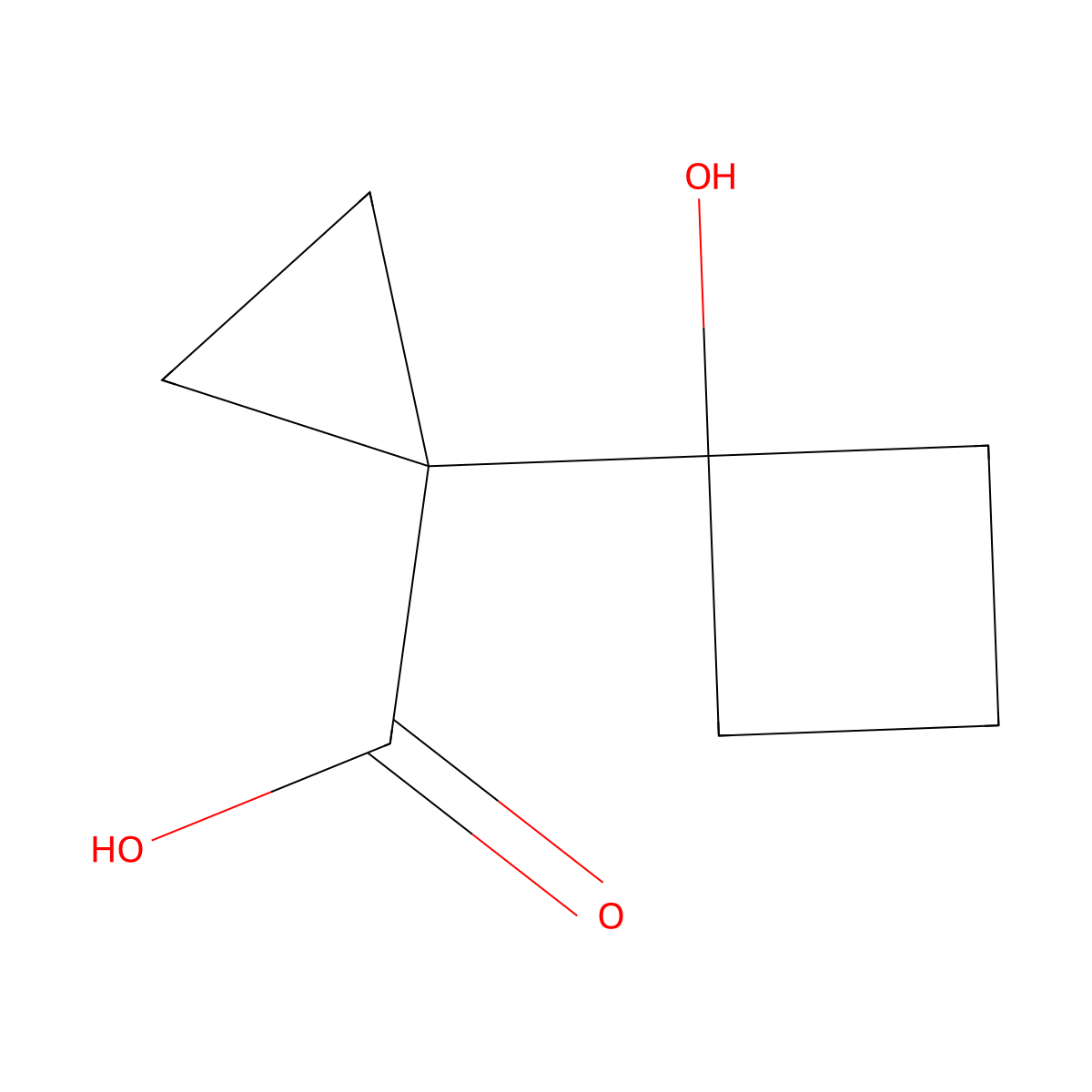 1-(1-Hydroxycyclobutyl)cyclopropane-1-carboxylic acid molecular structure, CAS 2169325-17-9