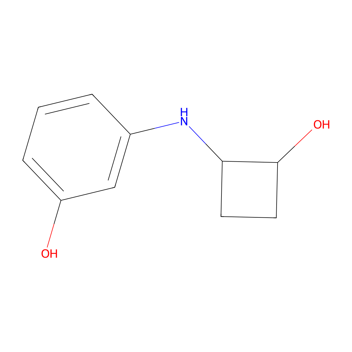 3-[(2-Hydroxycyclobutyl)amino]phenol molecular structure, CAS 2169336-03-0