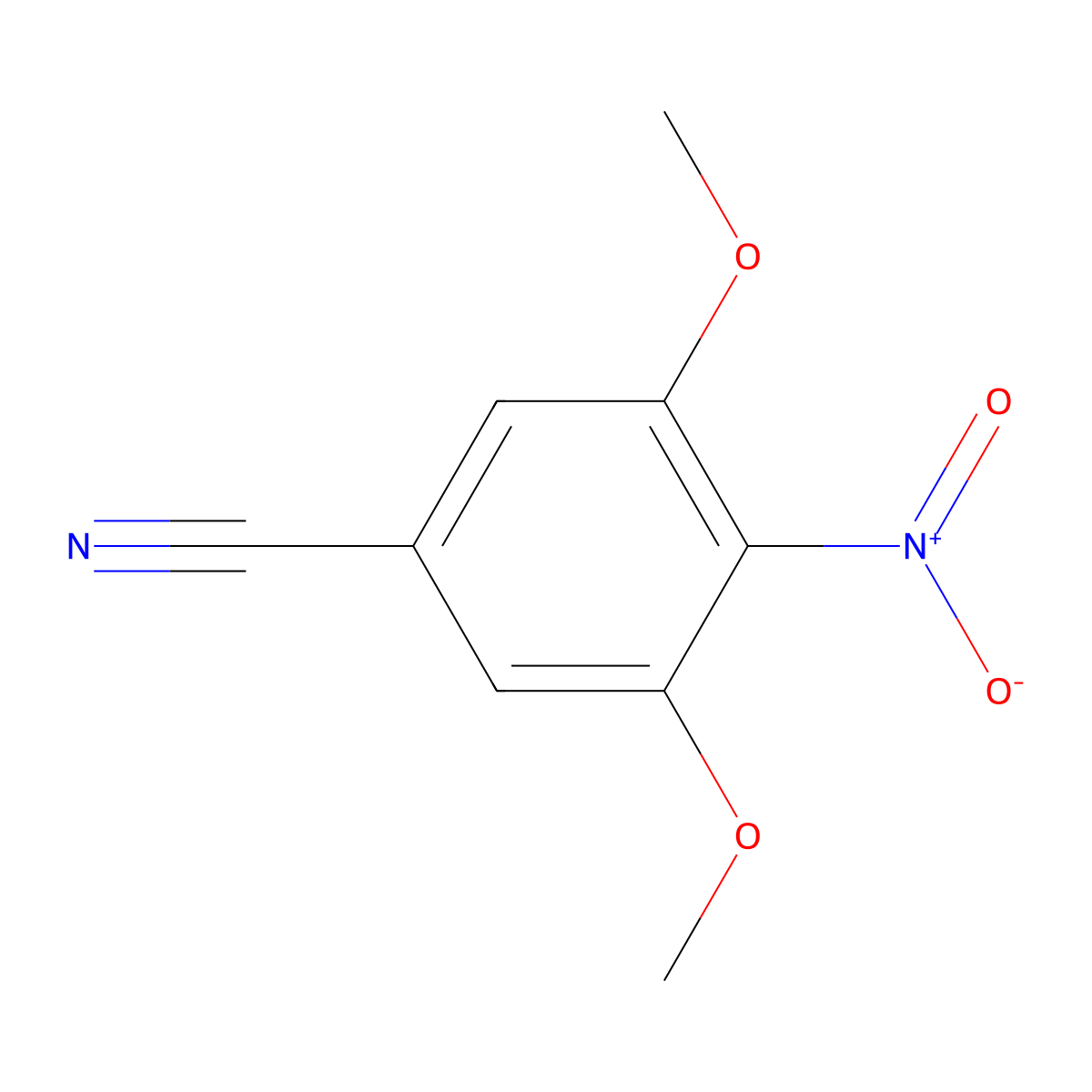 3,5-Dimethoxy-4-nitrobenzonitrile molecular structure, CAS 2169340-64-9