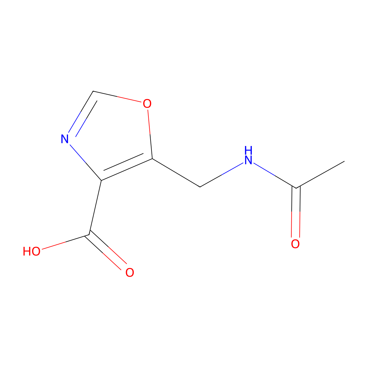 5-(Acetamidomethyl)-1,3-oxazole-4-carboxylic acid molecular structure, CAS 2169372-40-9