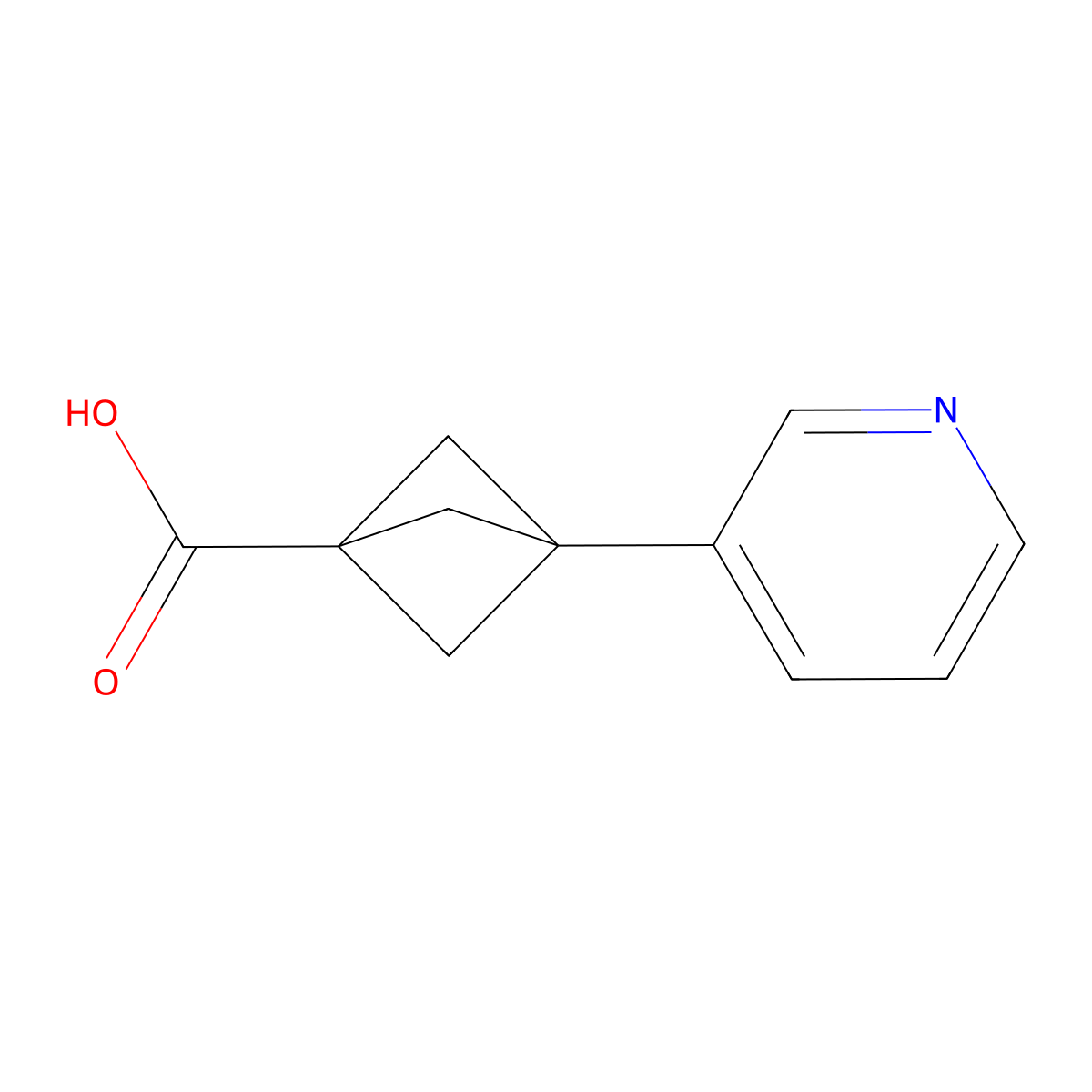 3-(Pyridin-3-yl)bicyclo[1.1.1]pentane-1-carboxylic acid molecular structure, CAS 2169372-69-2