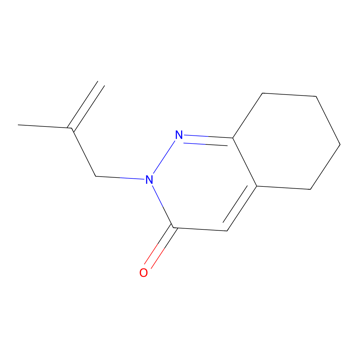2-(2-Methylprop-2-en-1-yl)-2,3,5,6,7,8-hexahydrocinnolin-3-one molecular structure, CAS 2169377-26-6