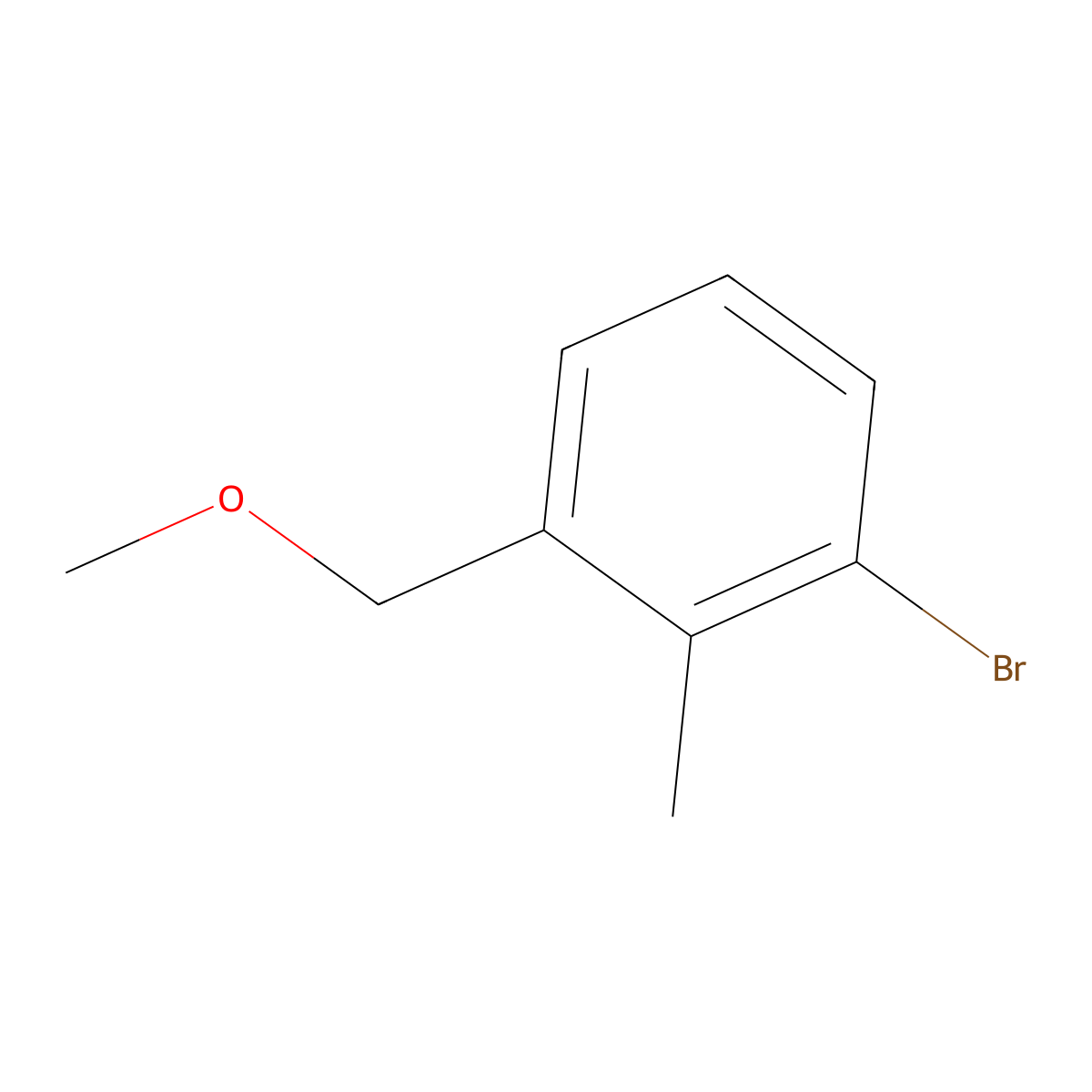 1-Bromo-3-(methoxymethyl)-2-methylbenzene molecular structure, CAS 2169386-05-2