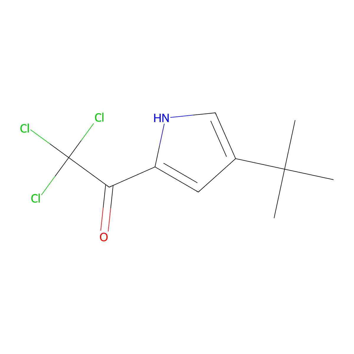 1-(4-tert-butyl-1H-pyrrol-2-yl)-2,2,2-trichloroethan-1-one molecular structure, CAS 2169386-52-9