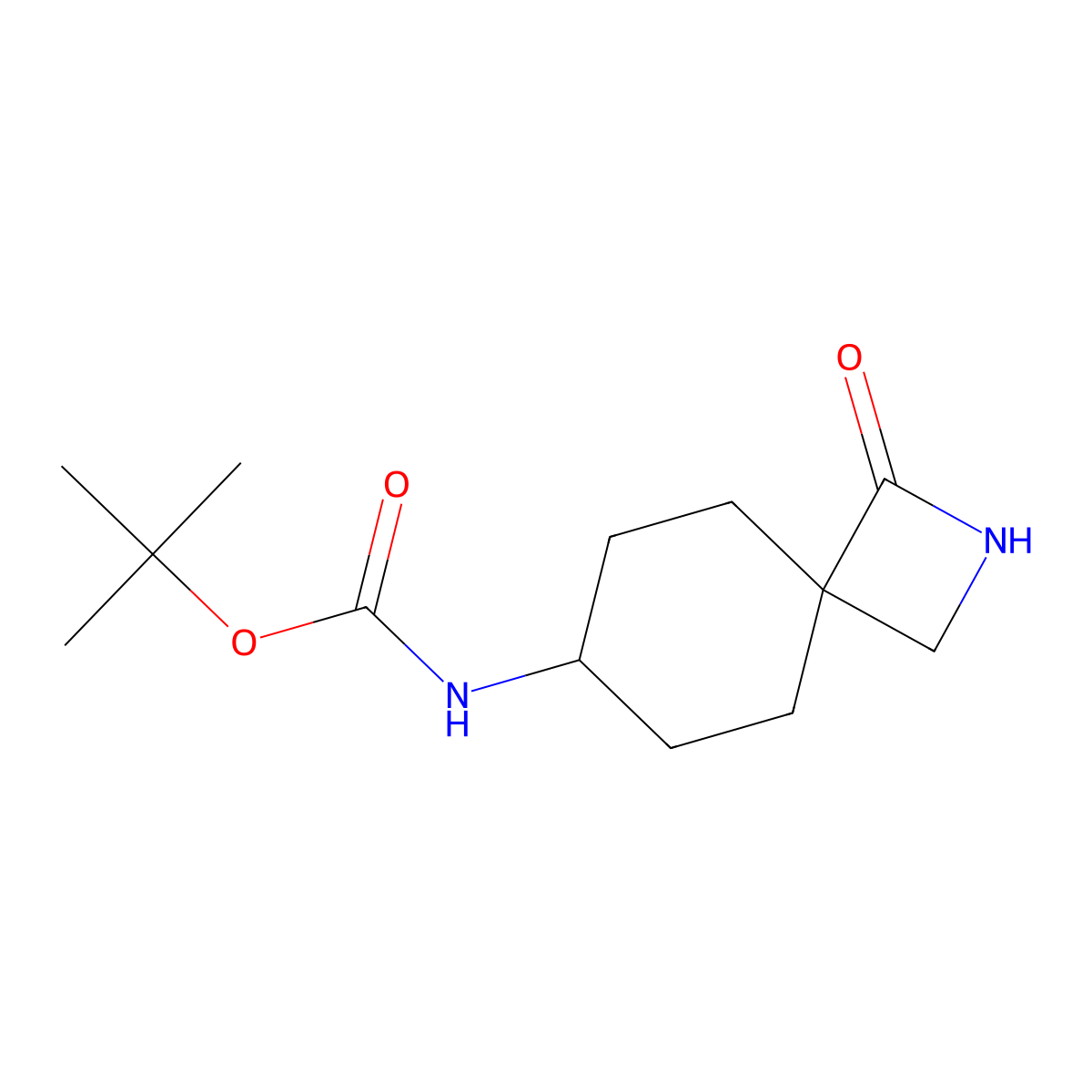 Tert-butyl (1-oxo-2-azaspiro[3.5]nonan-7-yl)carbamate molecular structure, CAS 2169390-67-2