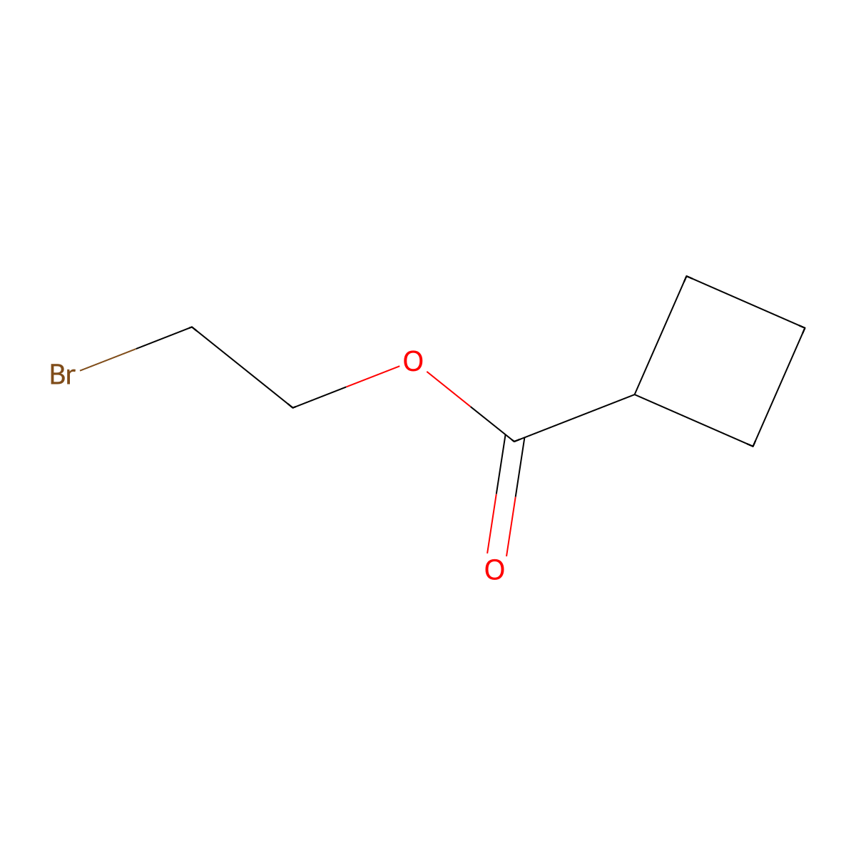 2-Bromoethyl cyclobutanecarboxylate molecular structure, CAS 2169393-67-1