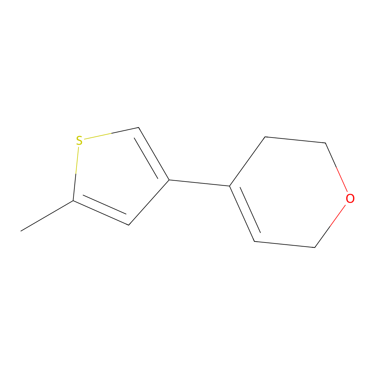 4-(5-methylthiophen-3-yl)-3,6-dihydro-2H-pyran molecular structure, CAS 2169399-13-5