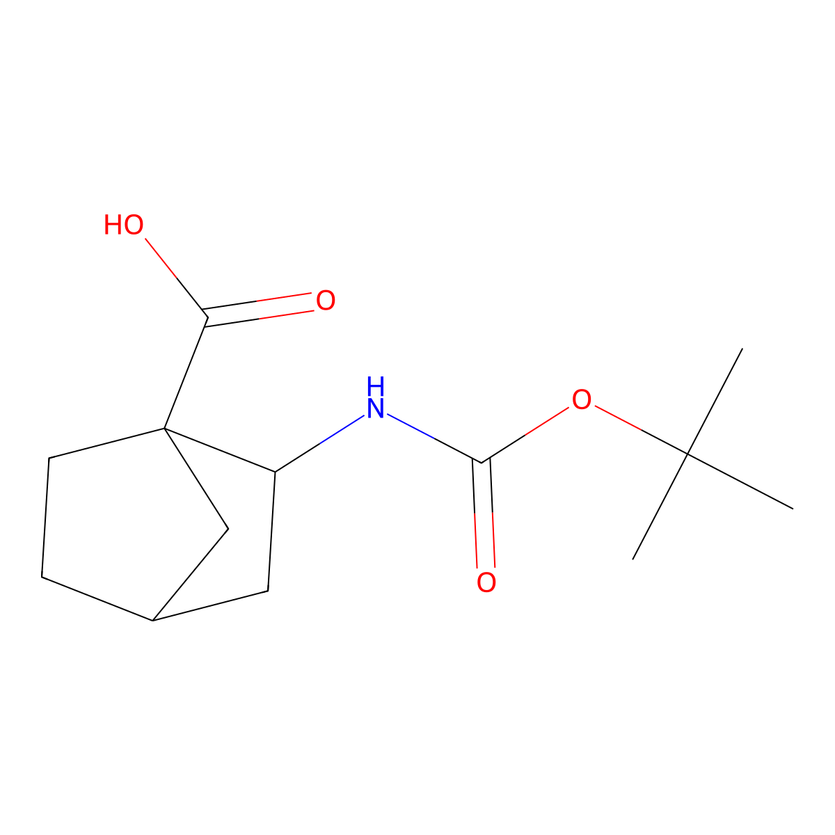 2-{[(Tert-butoxy)carbonyl]amino}bicyclo[2.2.1]heptane-1-carboxylic acid molecular structure, CAS 2169409-20-3