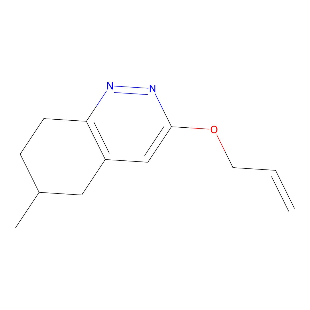 6-Methyl-3-(prop-2-en-1-yloxy)-5,6,7,8-tetrahydrocinnoline molecular structure, CAS 2169412-10-4