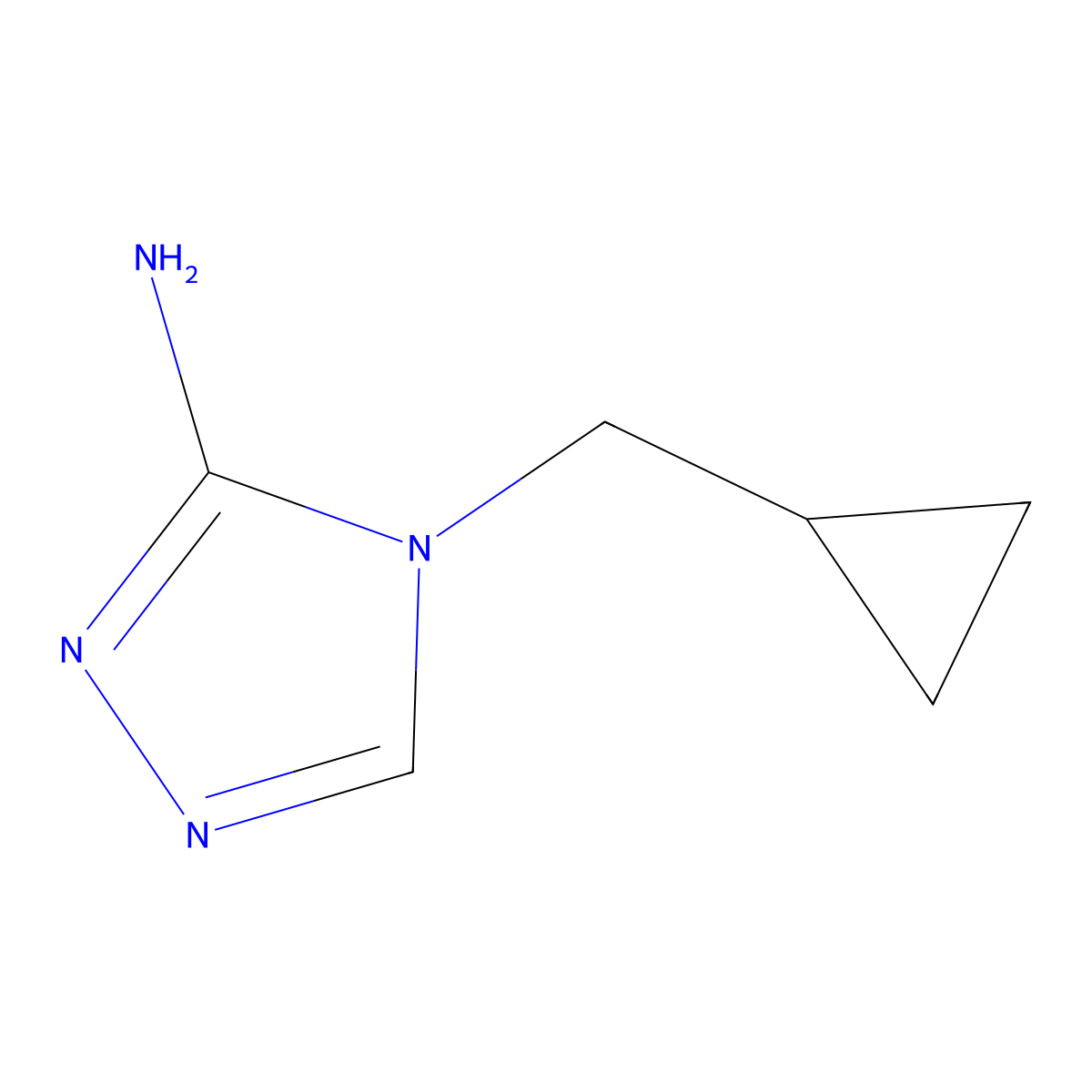 4-(Cyclopropylmethyl)-4H-1,2,4-triazol-3-ylamine molecular structure, CAS 2169413-45-8