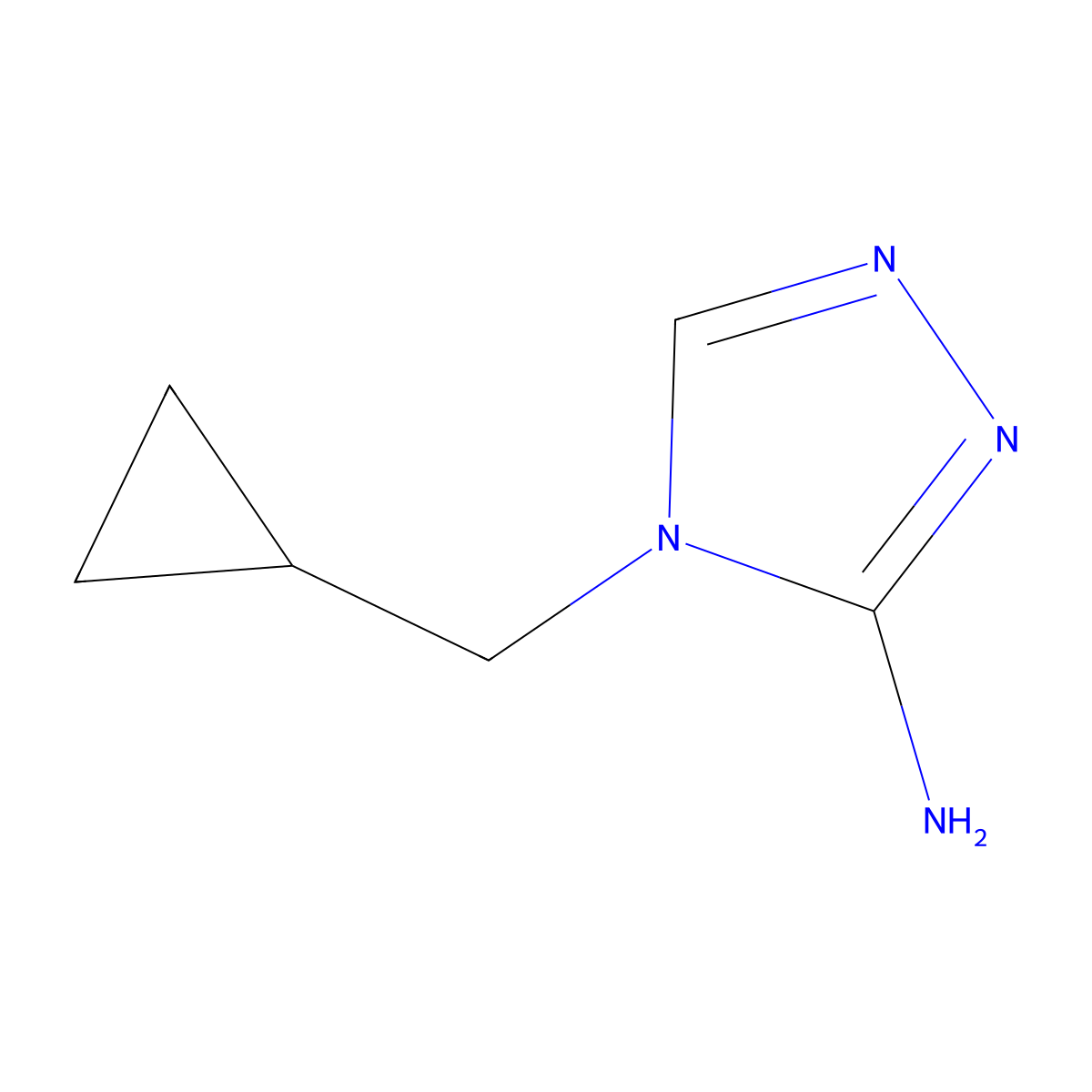 4-(Cyclopropylmethyl)-4H-1,2,4-triazol-3-ylamine molecular structure, CAS 2169413-45-8