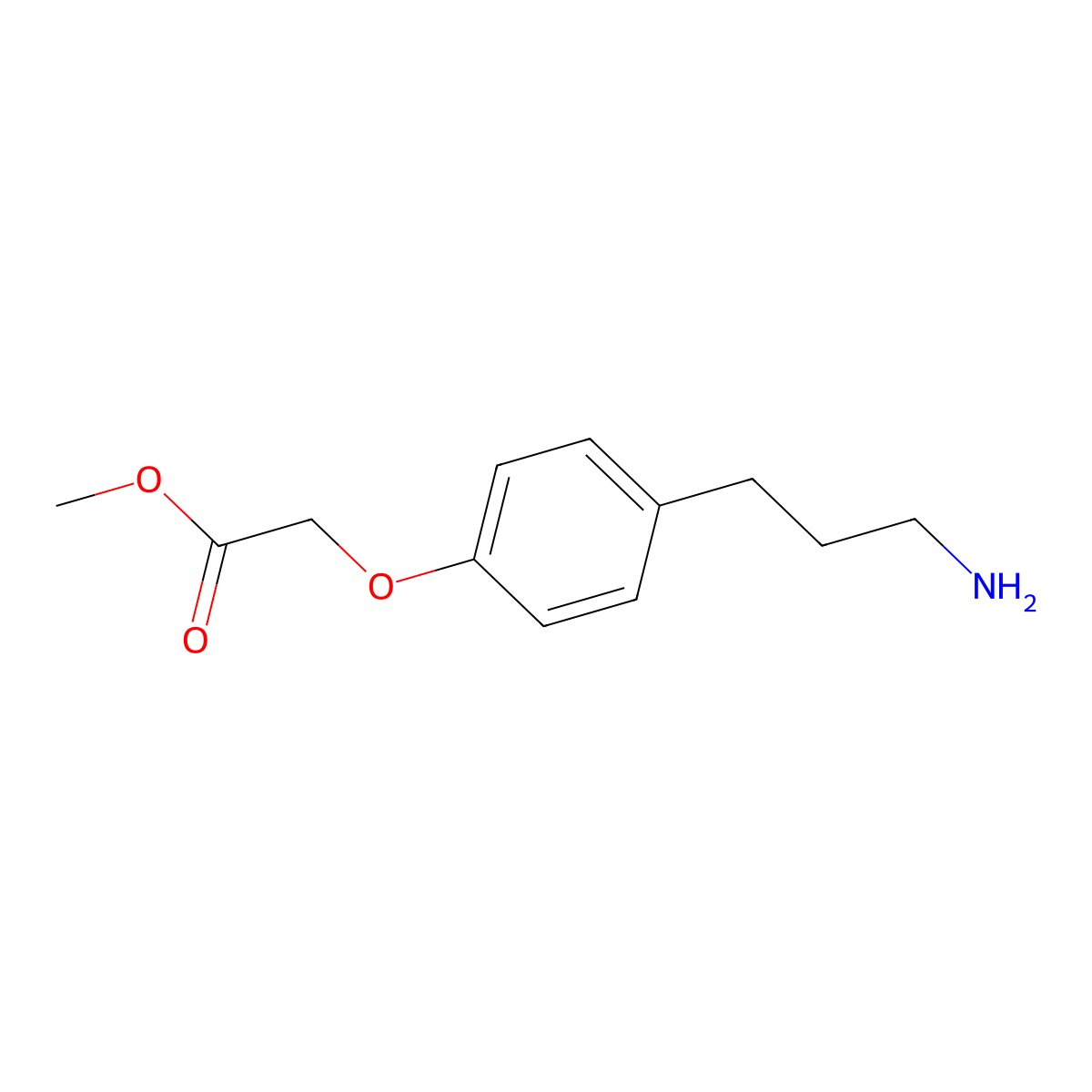 Methyl 2-[4-(3-aminopropyl)phenoxy]acetate molecular structure, CAS 2169414-37-1