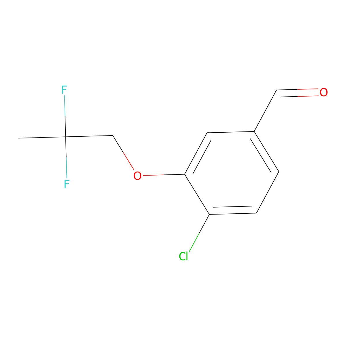 4-Chloro-3-(2,2-difluoropropoxy)benzaldehyde molecular structure, CAS 2169426-50-8