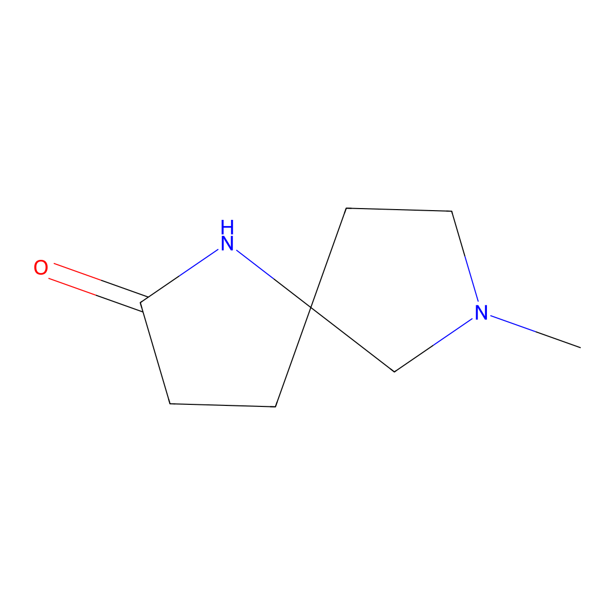 7-Methyl-1,7-diazaspiro[4.4]nonan-2-one molecular structure, CAS 2169426-78-0