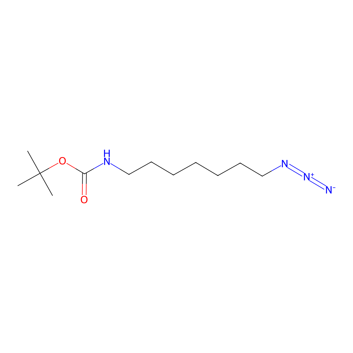 N-Boc-7-azidoheptan-1-amine molecular structure, CAS 2169432-73-7