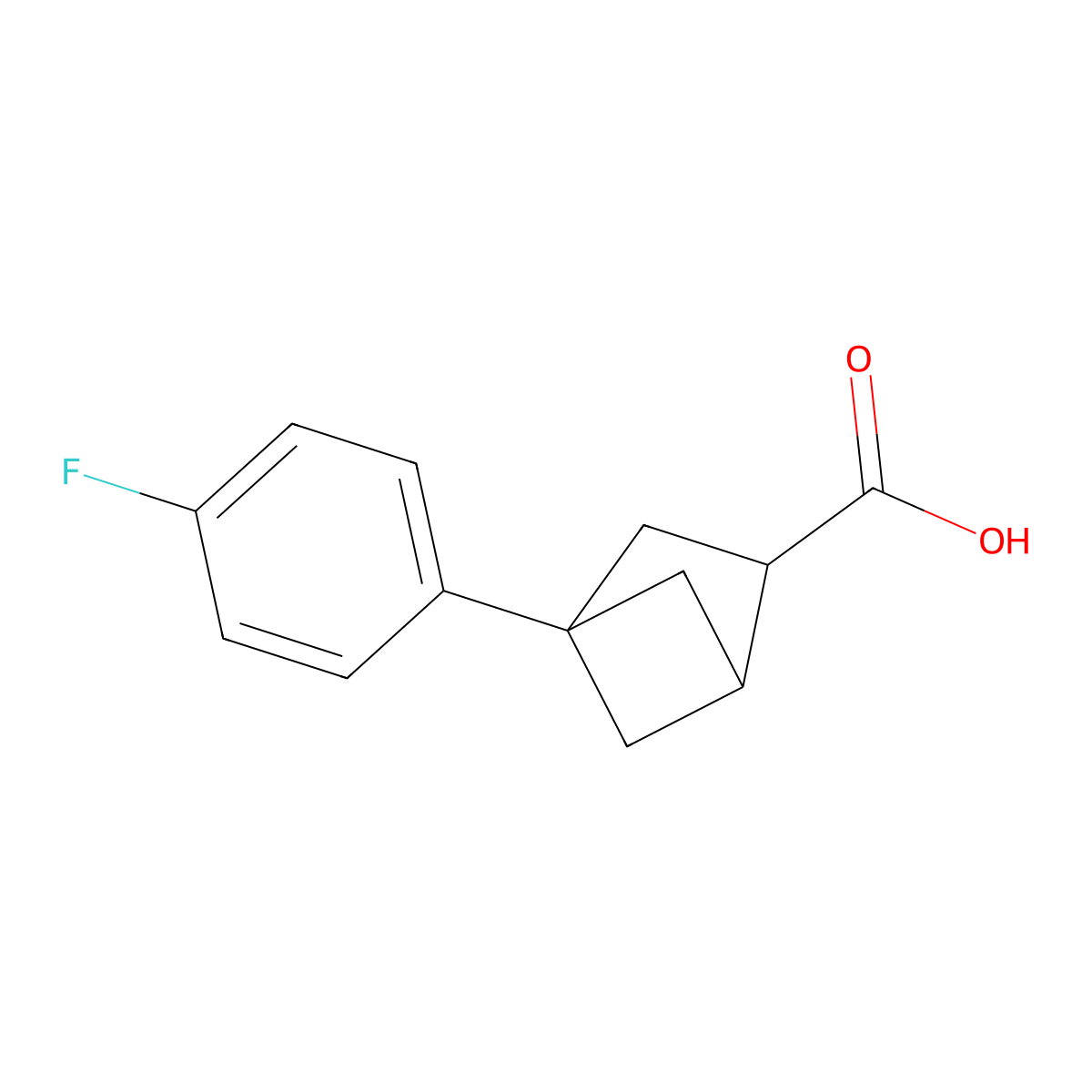 4-(4-Fluorophenyl)bicyclo[2.1.1]hexane-2-carboxylic acid molecular structure, CAS 2169433-06-9