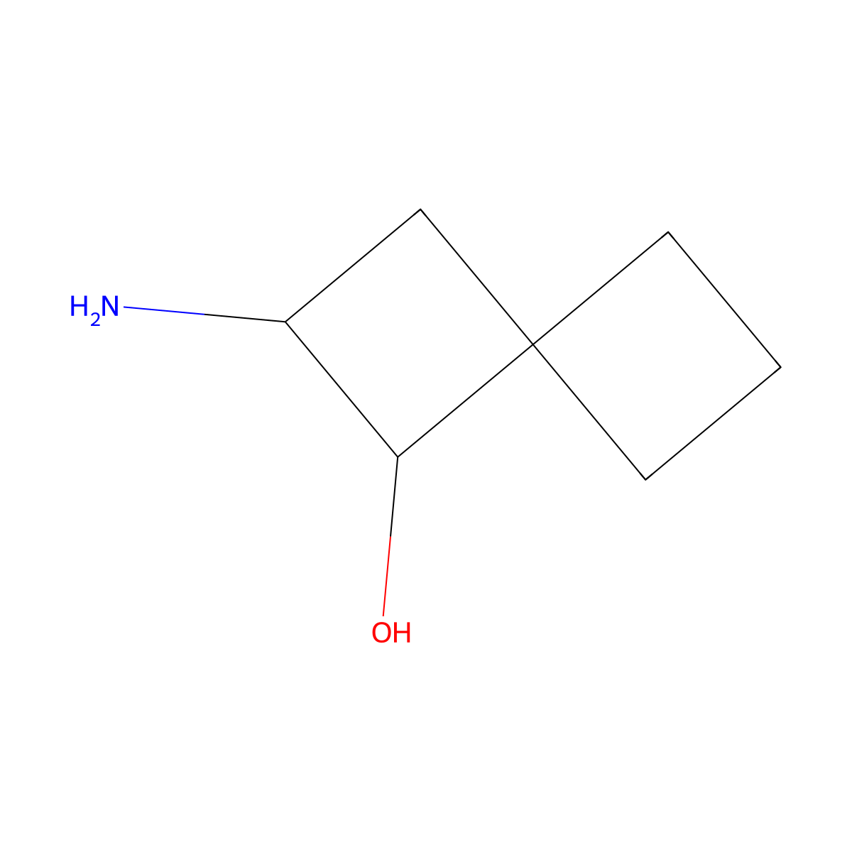 2-Aminospiro[3.3]heptan-1-ol molecular structure, CAS 2169435-09-8