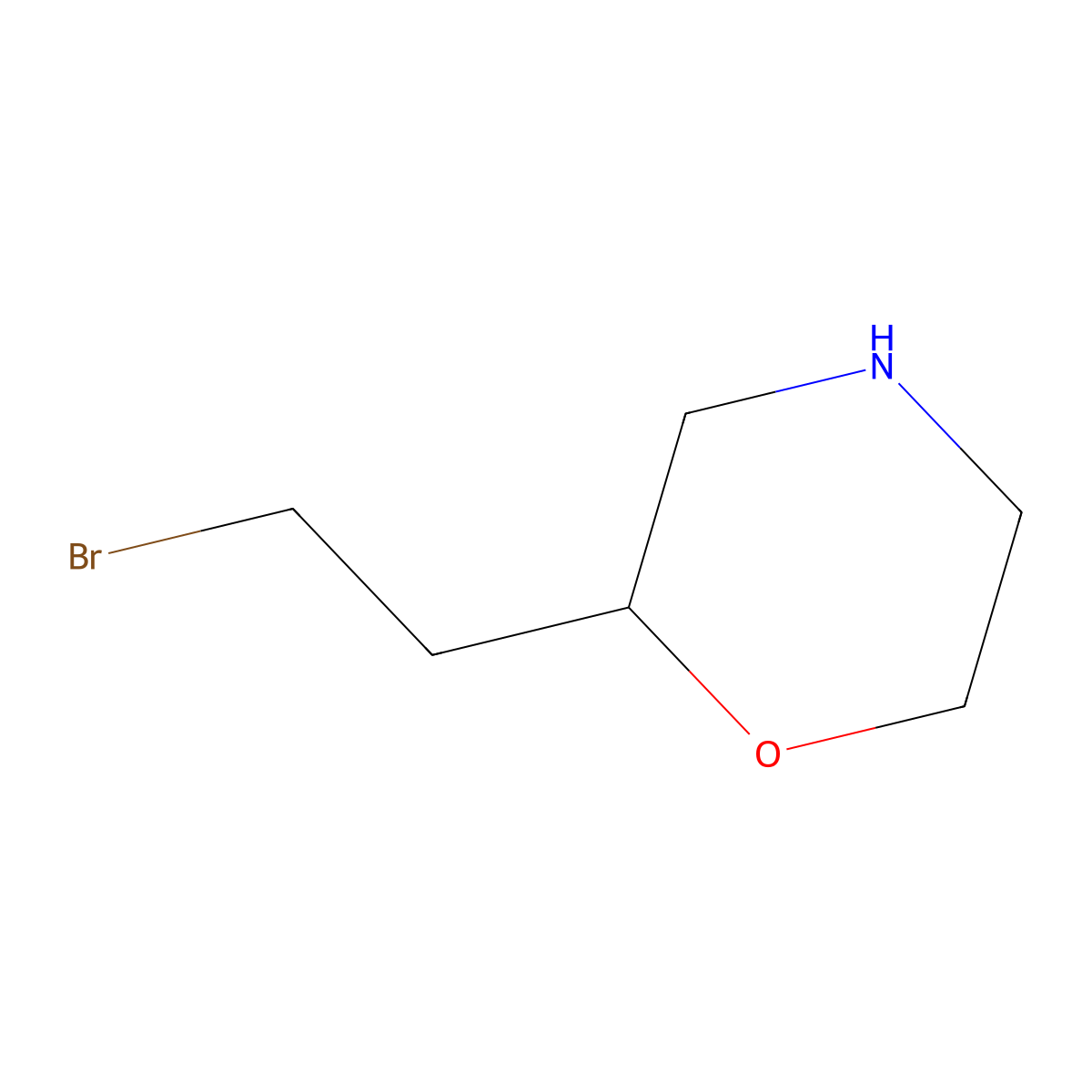 2-(2-Bromoethyl)morpholine molecular structure, CAS 2169435-76-9