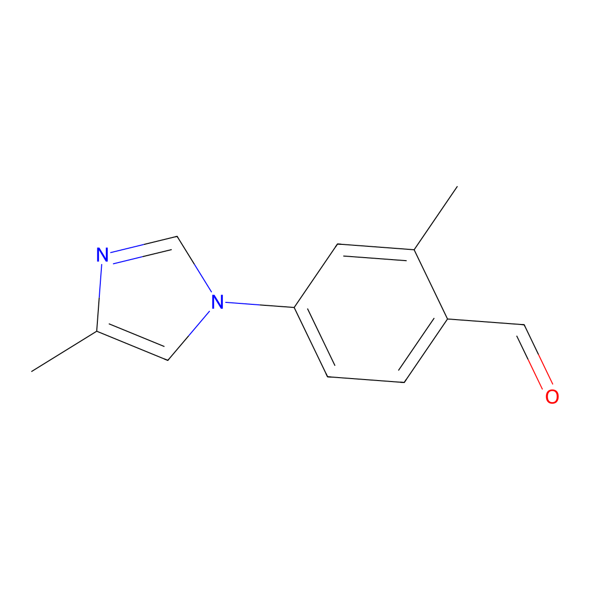 2-methyl-4-(4-methyl-1H-imidazol-1-yl)benzaldehyde molecular structure, CAS 2169437-24-3