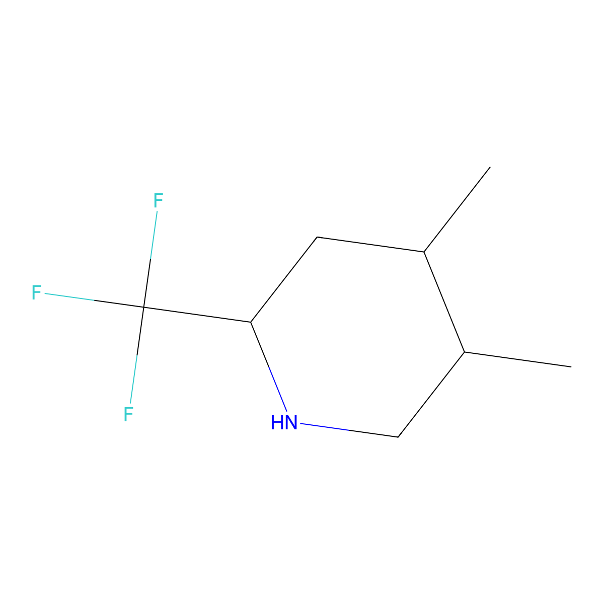 4,5-Dimethyl-2-(trifluoromethyl)piperidine molecular structure, CAS 2169442-39-9