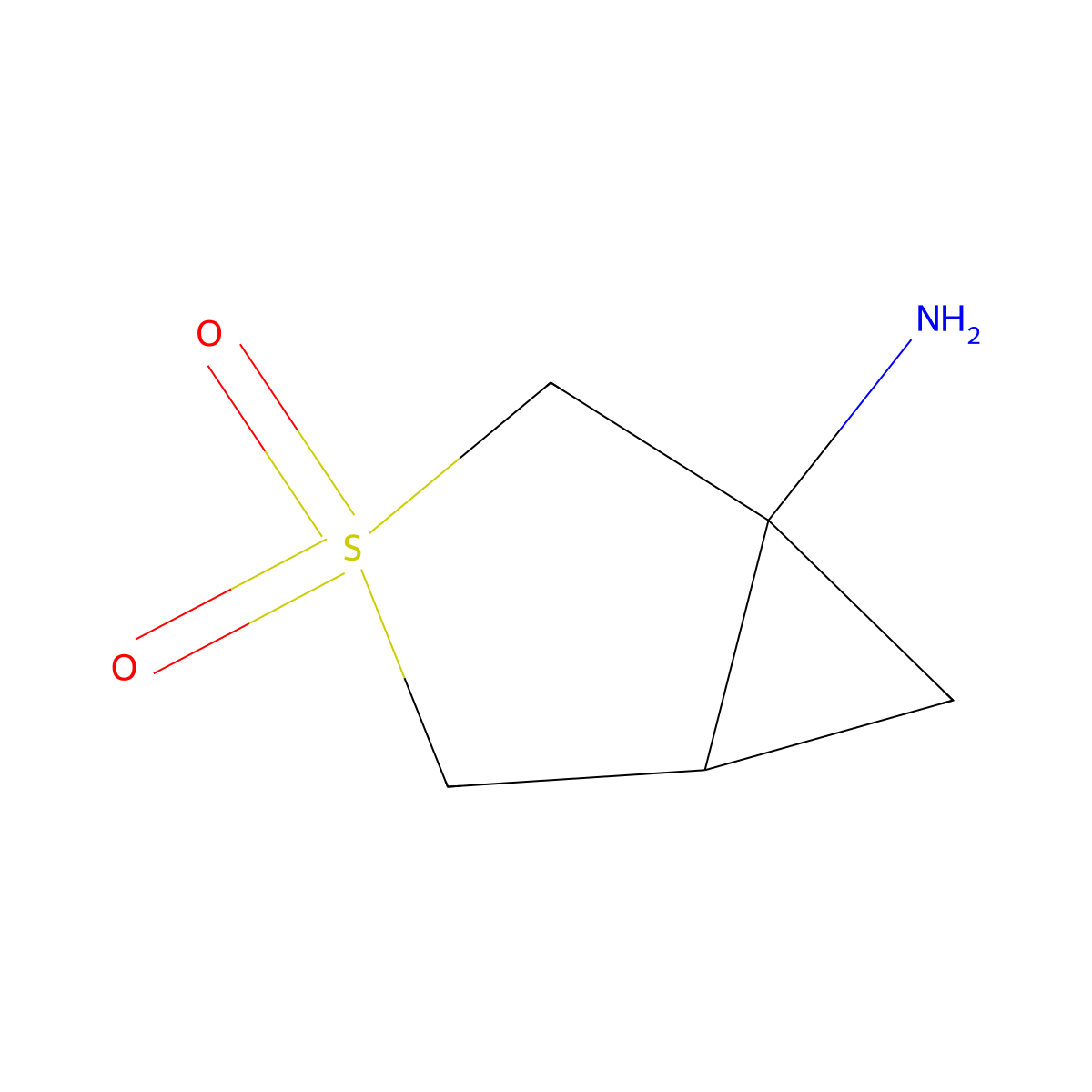 1-Amino-3lambda6-thiabicyclo[3.1.0]hexane-3,3-dione molecular structure, CAS 2169442-59-3