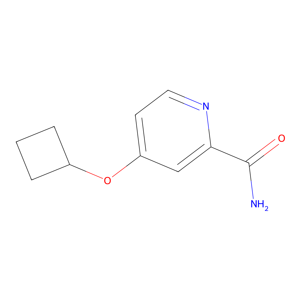 4-Cyclobutoxypyridine-2-carboxamide molecular structure, CAS 2169451-06-1