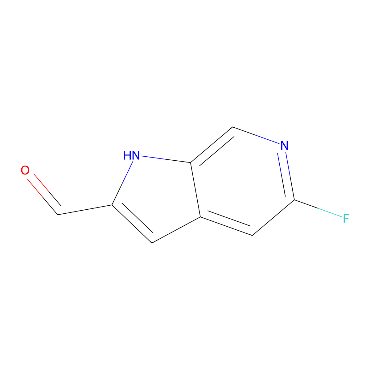 5-fluoro-1H-pyrrolo[2,3-c]pyridine-2-carbaldehyde molecular structure, CAS 2169453-85-2
