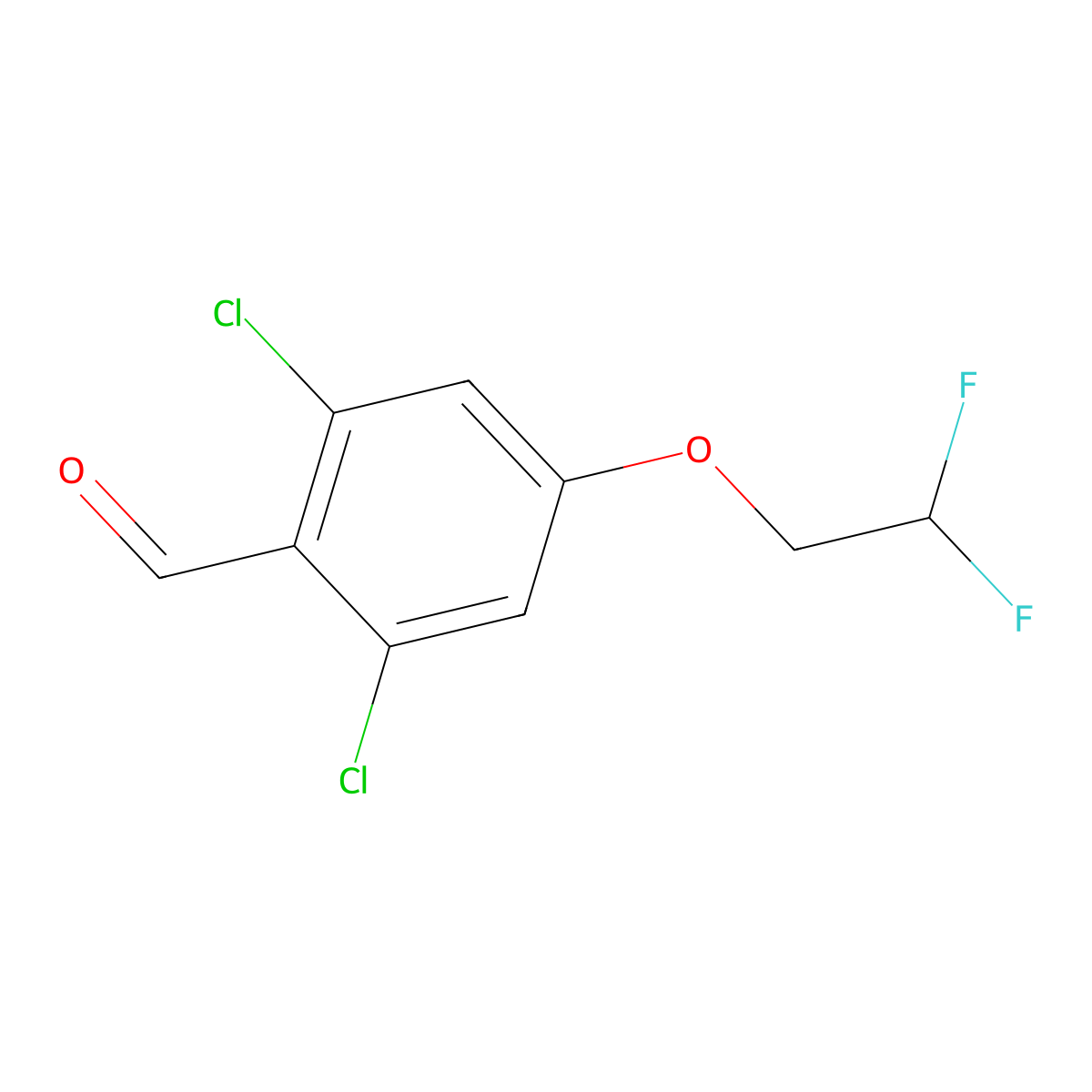 2,6-Dichloro-4-(2,2-difluoro-ethoxy)-benzaldehyde molecular structure, CAS 2169460-64-2